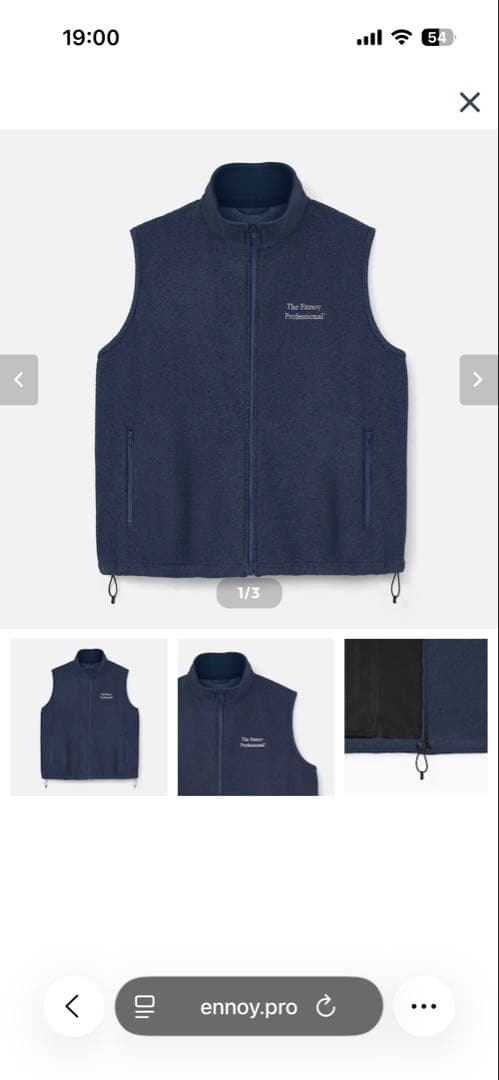 トップス THE ENNOY PROFESSIONAL FLEECE VEST