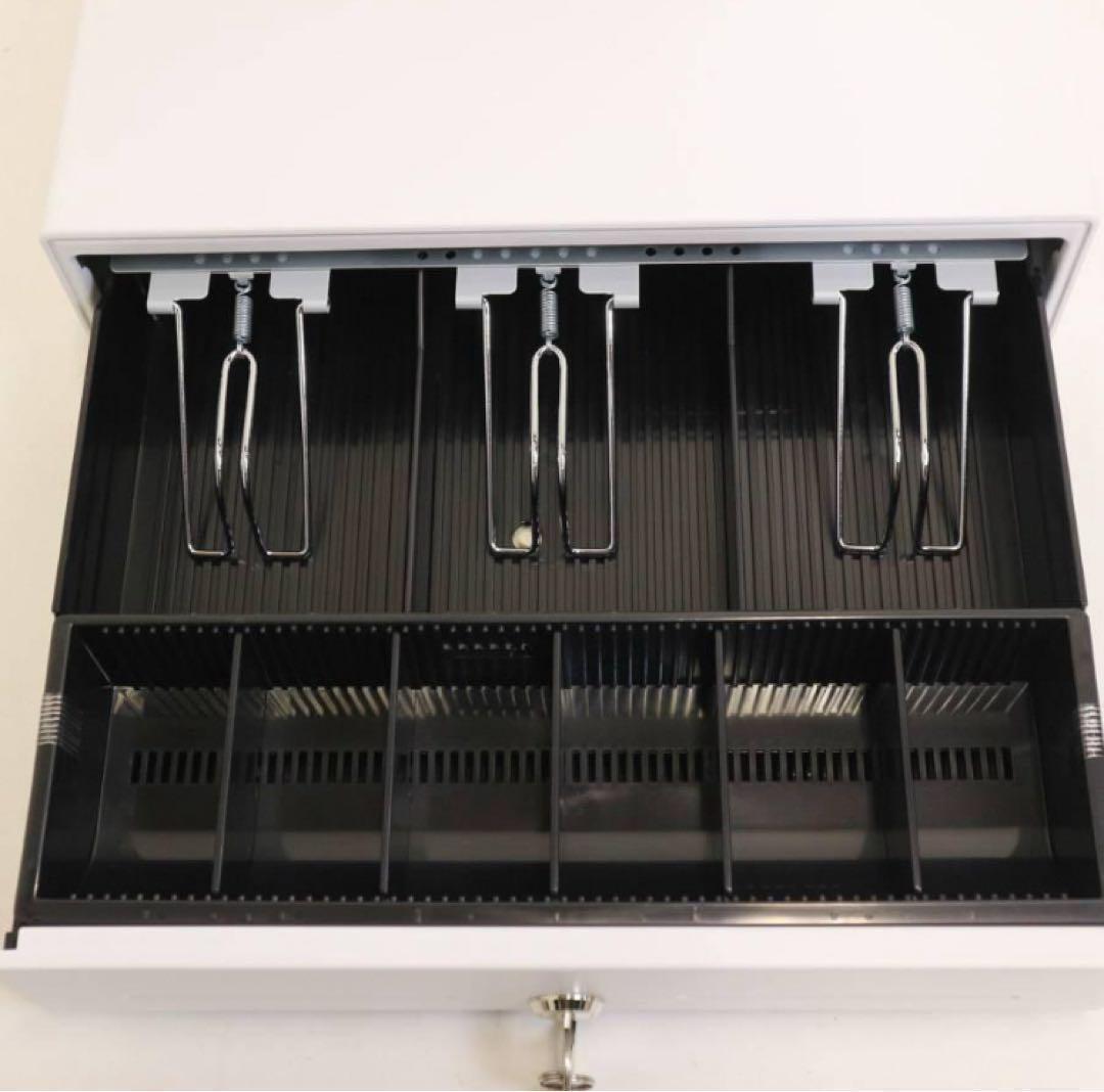 5台中の3台 未使用 NUSRATS 自動＆手動兼用 キャッシュドロア 白 小型