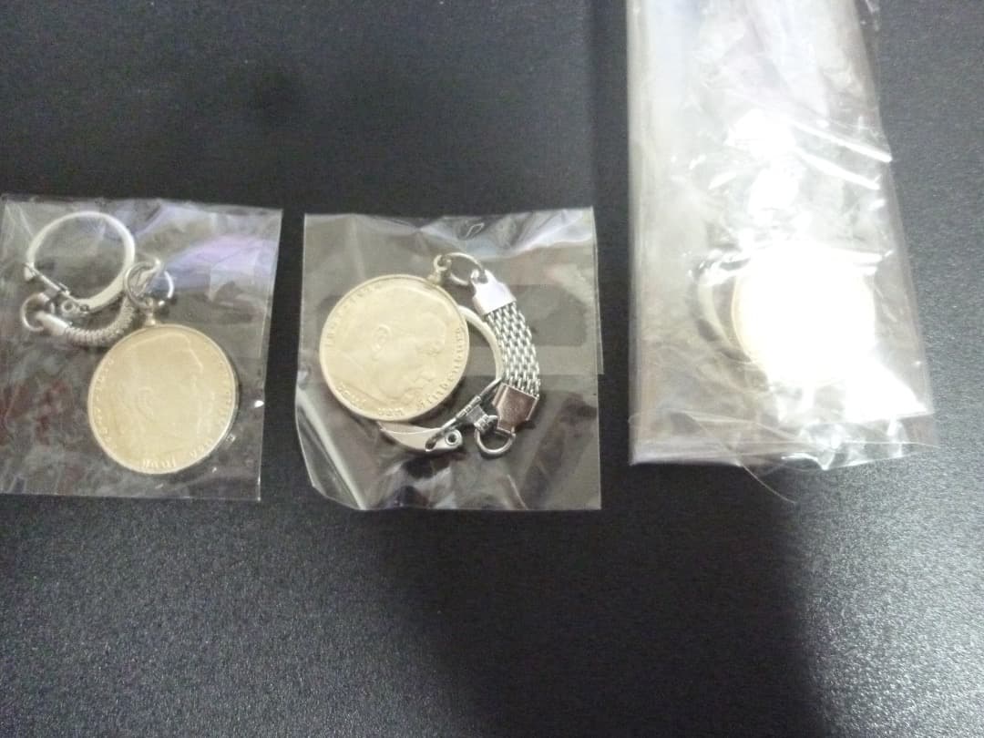 めん　　ドイツ第三帝国　２ライヒスマルク銀貨　3個