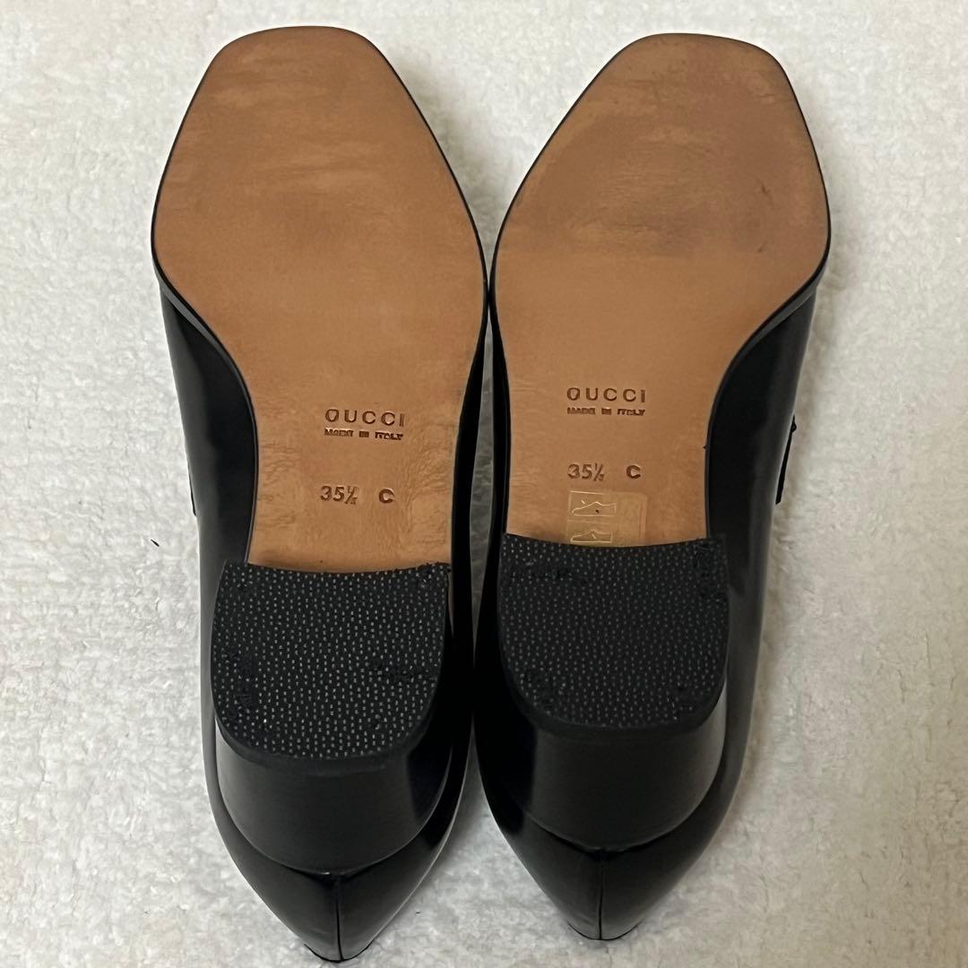 【GUCCI】極美品 ホースビット ローファー ブラック ゴールド