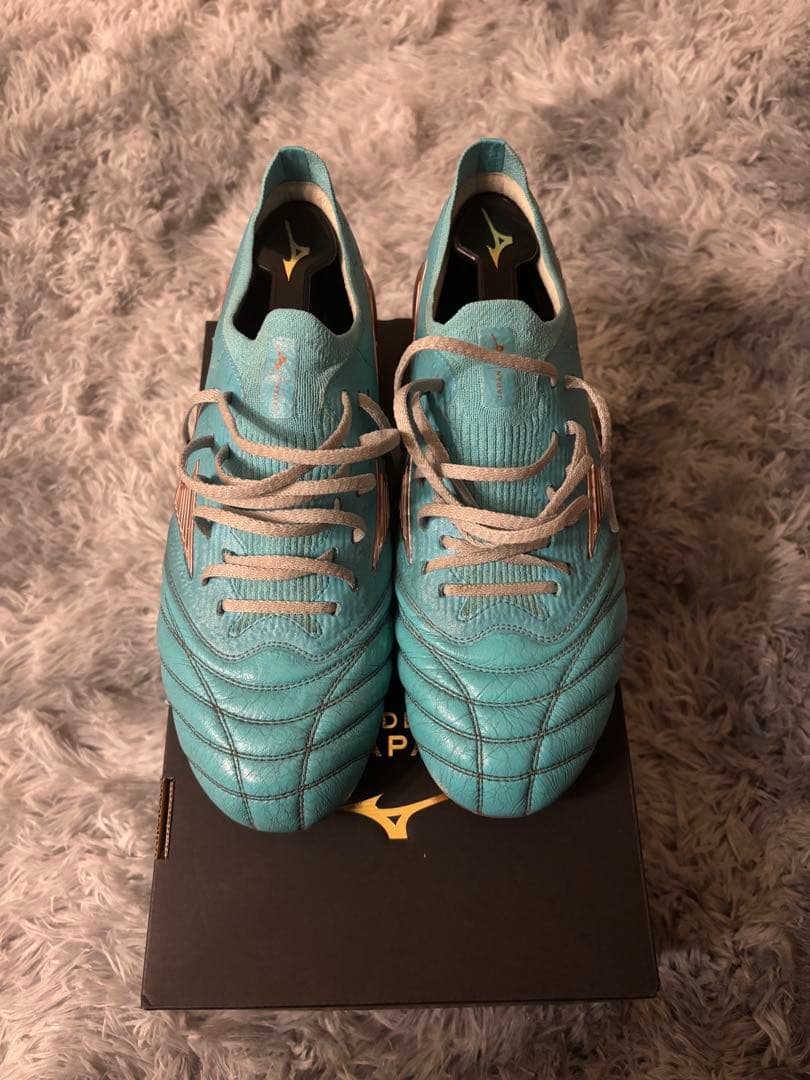 Mizuno サッカーシューズ 水色 日本製