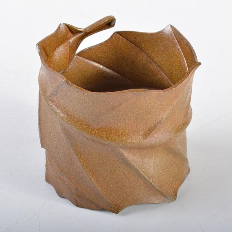 茶道具　十一代　中川浄益作　一葉蓋置　共箱　F　R4413