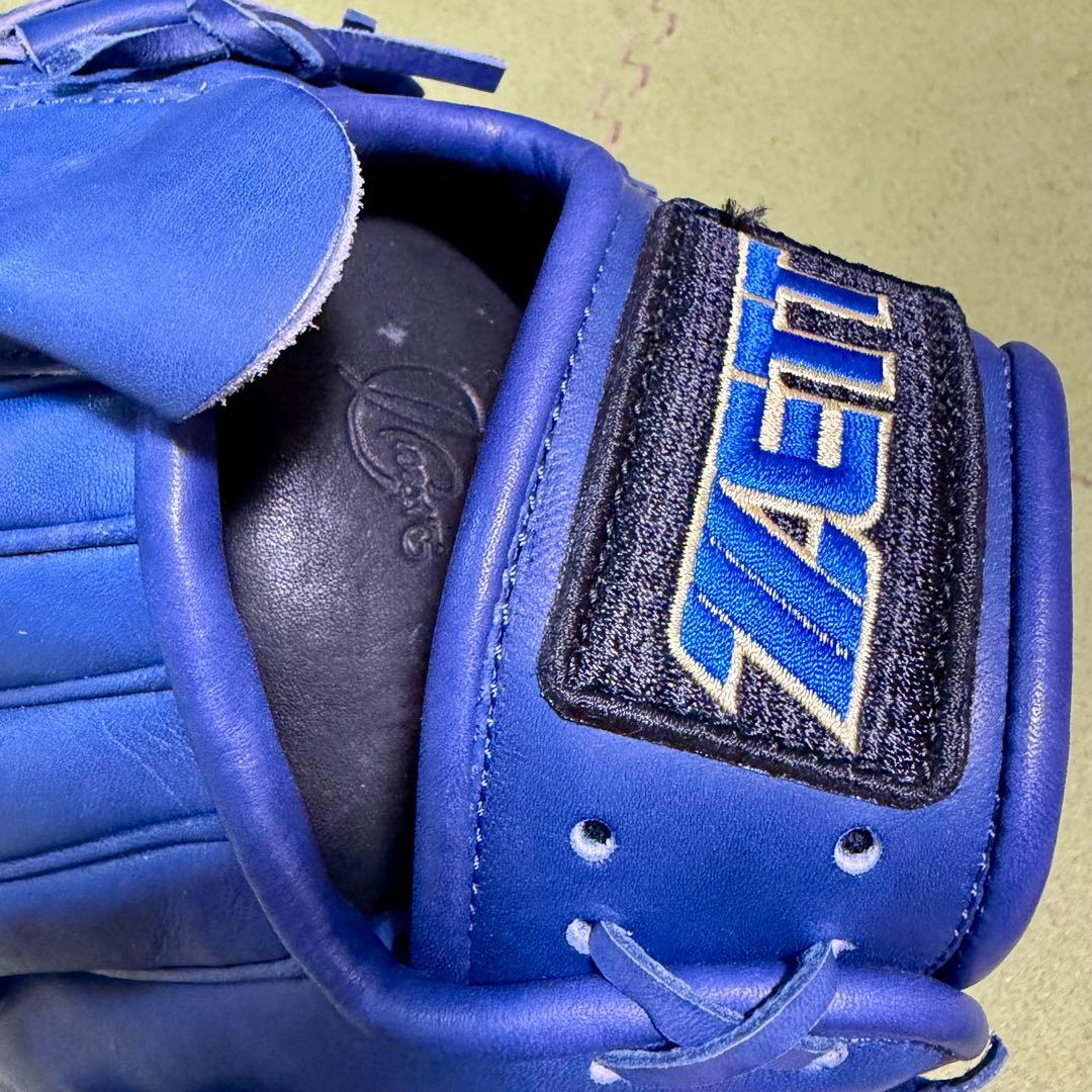 美品　ZETT 日本製 Kデザインウェブ ゼット 投手用 グローブ