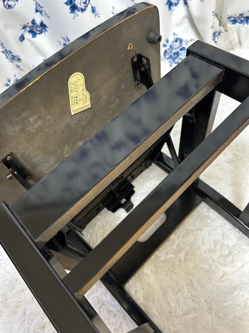 ピアノ　椅子　背付き　高さ調整可能