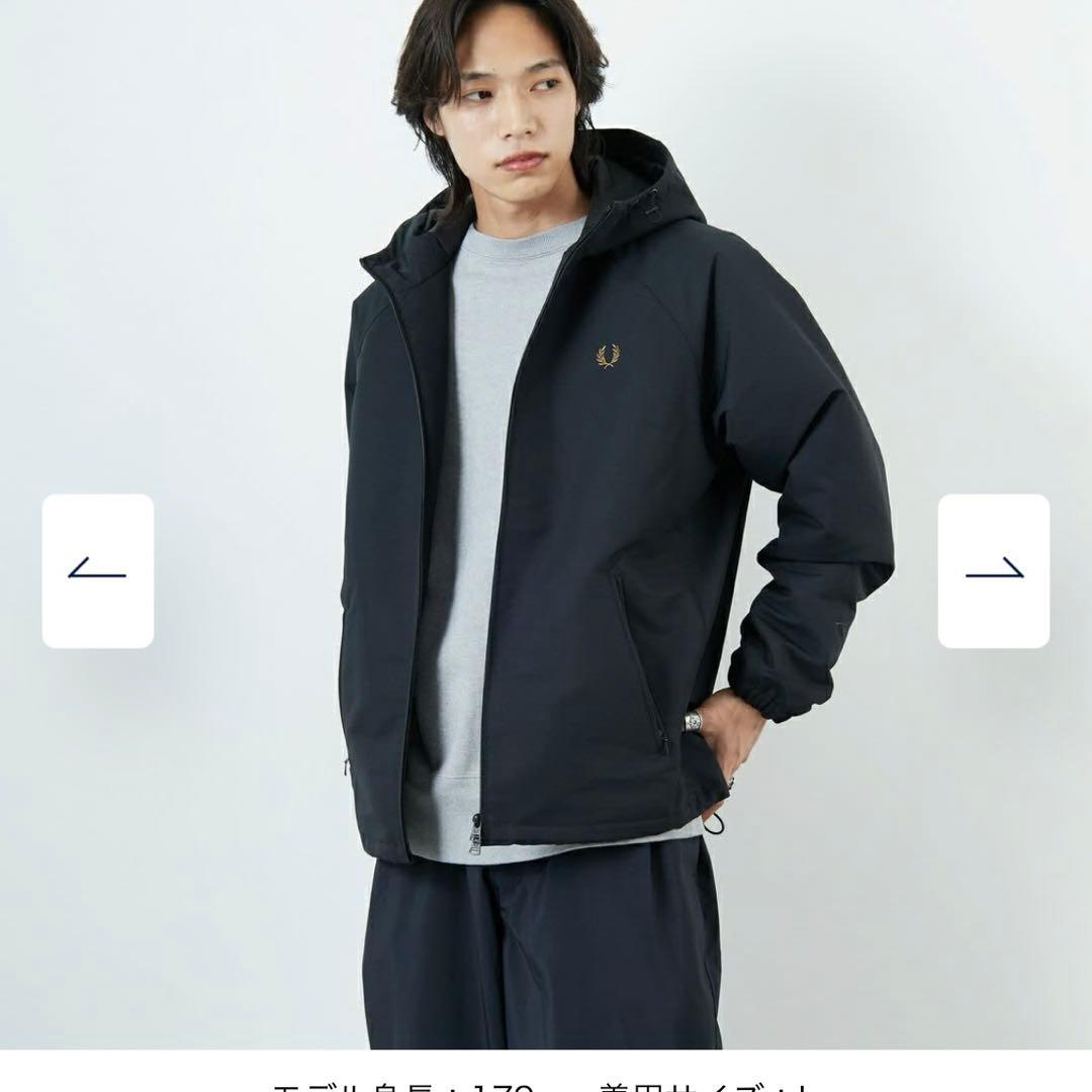 FRED PERRY フレッドペリー別注 パデッド フーデッドシェルジャケット