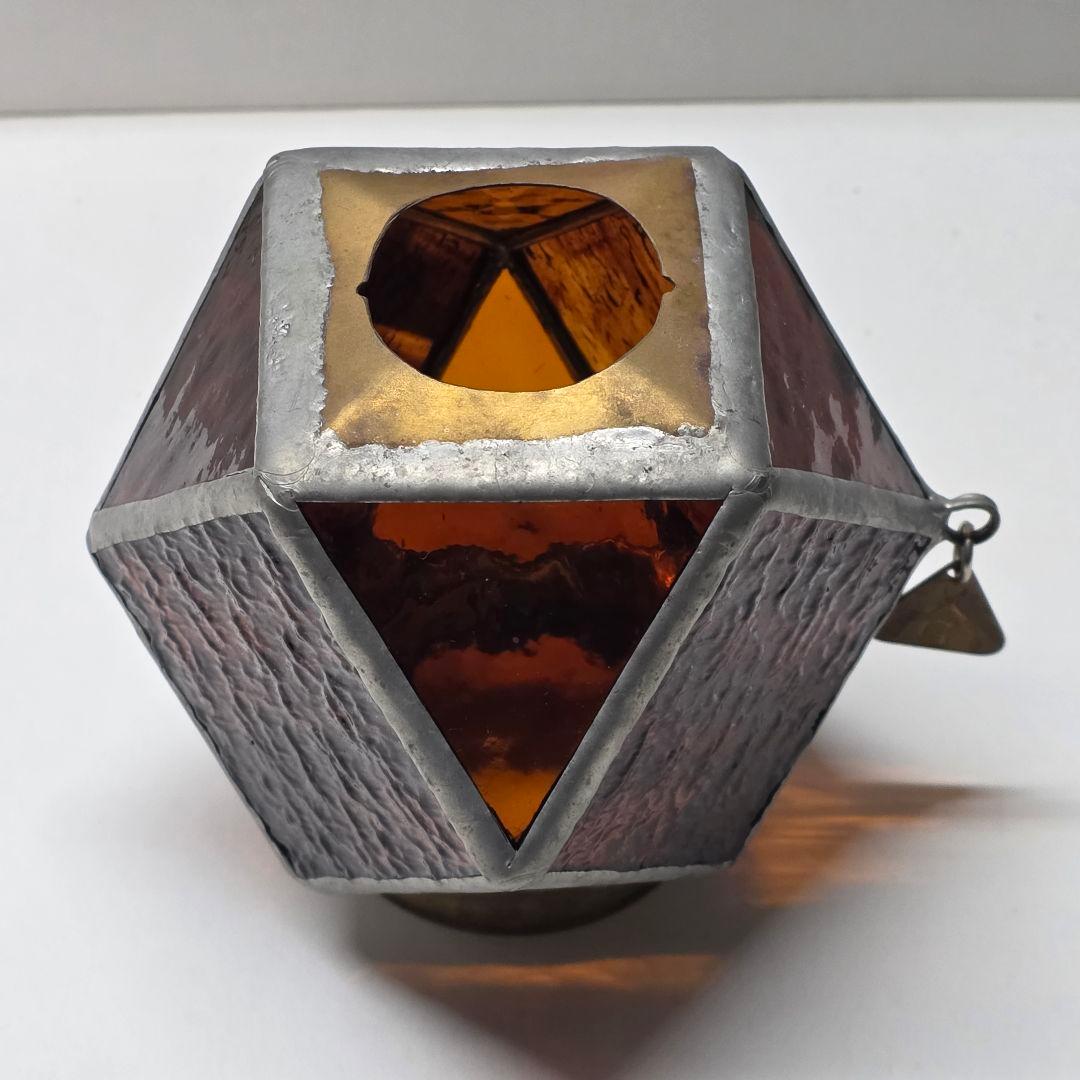 glass-roots ランタンシェード ステンドグラス アンバー