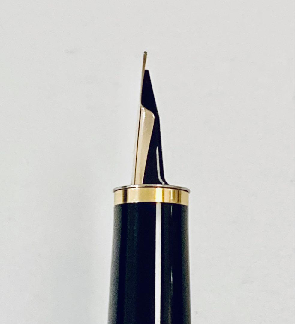 ペン先14K◆パイロット 高級万年筆 ブラックゴールドPILOT 14金 美品