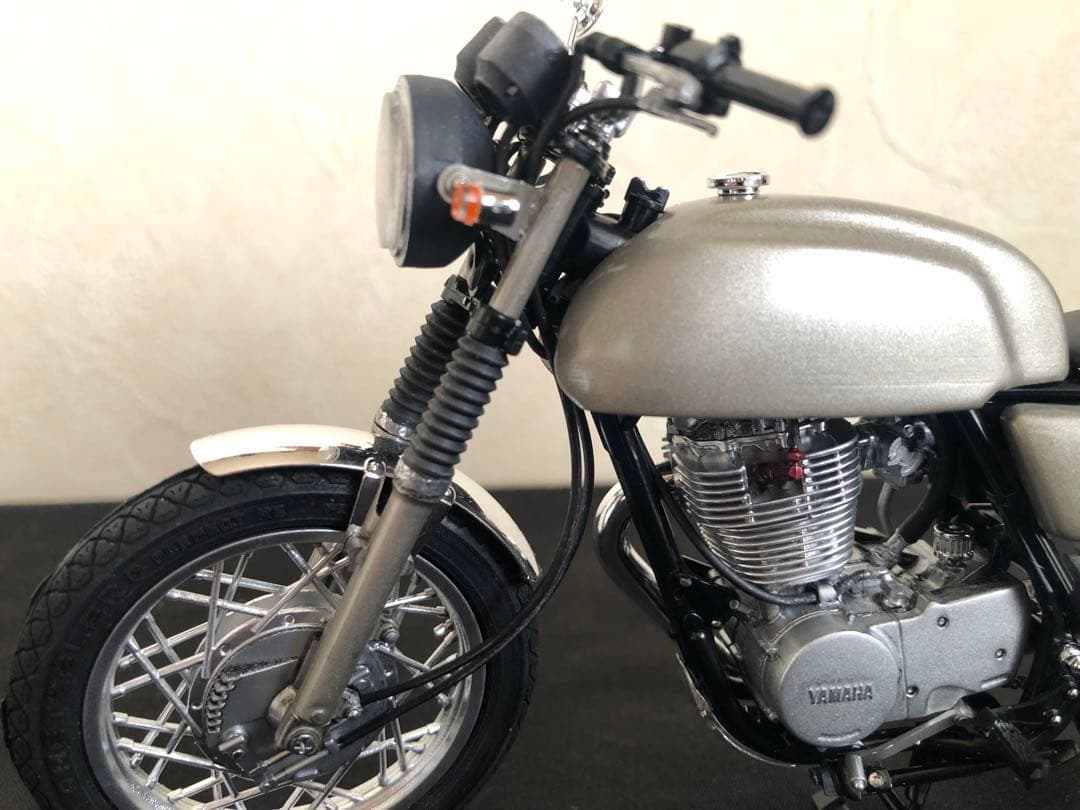 ヤマハSR400・特攻の拓-龍神 天羽時貞仕様プラモ完成品/ケース付付き