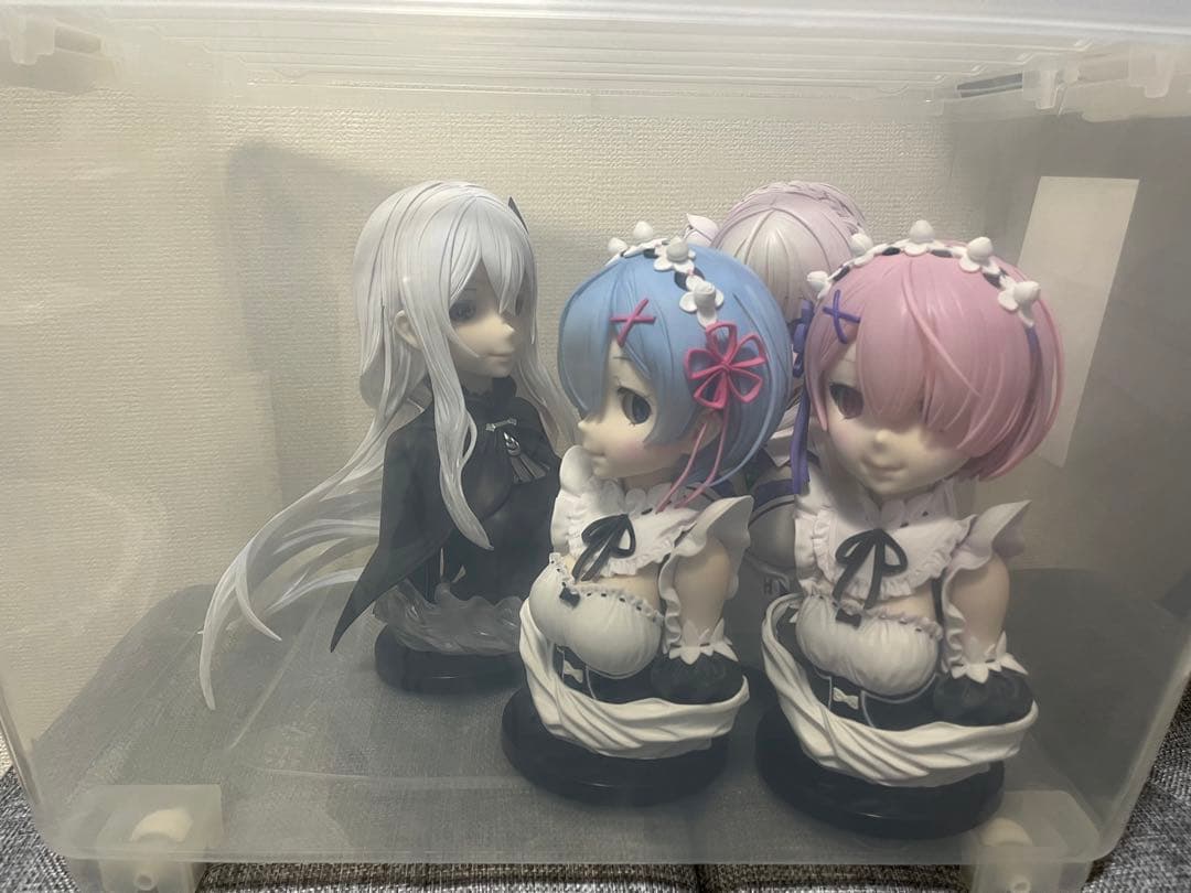 リゼロ　一番くじ　レム　ラム　エミリア　エキドナ　アートスケールフィギュア