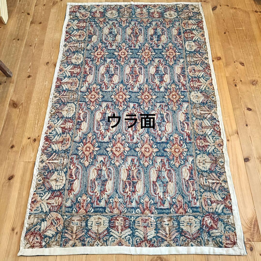 【はる】80s 総刺繍！ ヴィンテージ タペストリー ヴィンテージラグ
