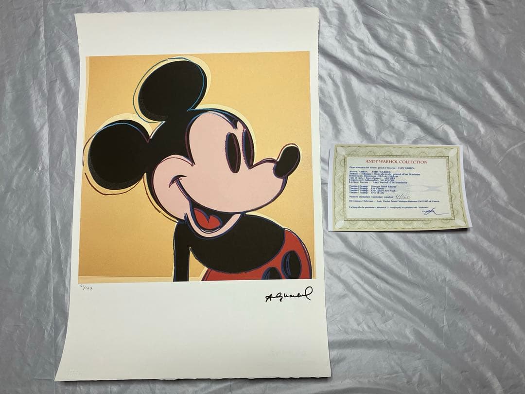 【模写】限定100枚 アート品アンディ・ウォーホル ミッキーマウス【送料無料】