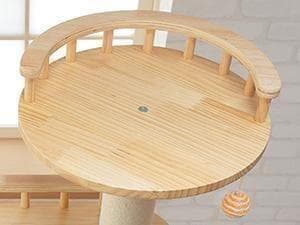 高級 キャットタワー 木製 多頭飼い 据え置き型 大型 爪とぎ 宇宙船　猫家族