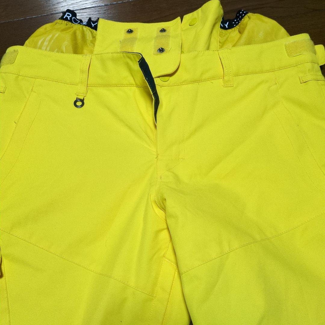 ROXY　スノボウェア　上下セット　L　総柄　花柄　イエロー