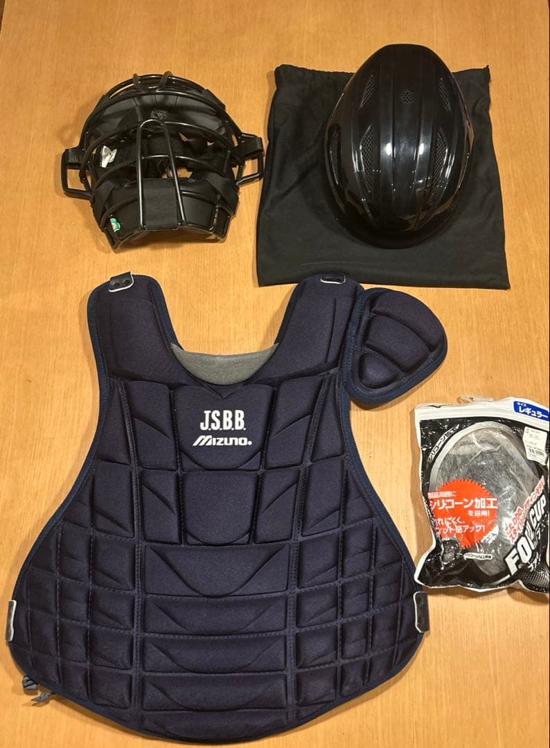 大人用　軟式MIZUNOキャッチャー防具セット