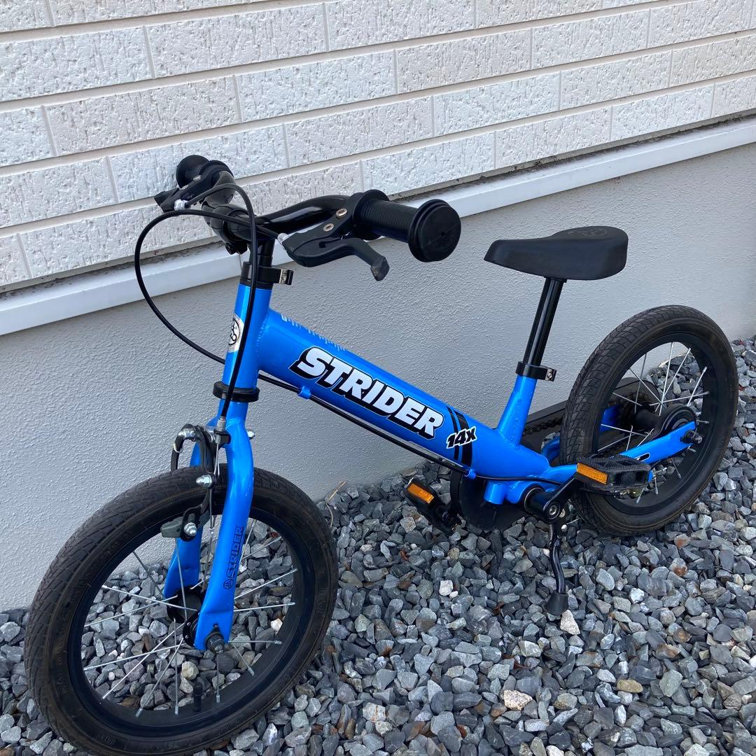 STRIDER SPORT 14x 青 ブルー 自転車 スタンドあり