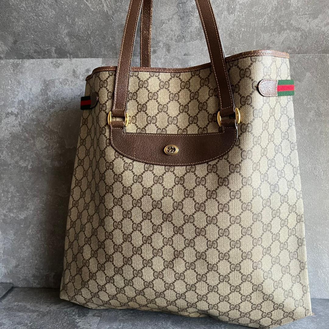 ⭐️GUCCI⭐️グッチ オールドグッチ トートバッグ GGプラス
