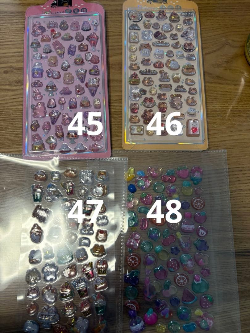 未使用立体シール44枚　A5バインダー５冊　台紙44枚　2万円超相当