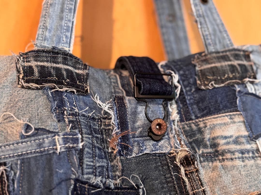 SAYOCAFE個性的デニムパッチワークバッグ