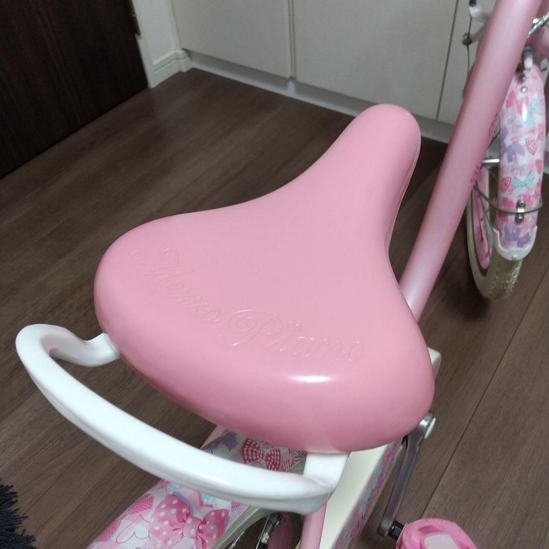メゾピアノ 子供用自転車 18インチ ピンク ハートデザイン