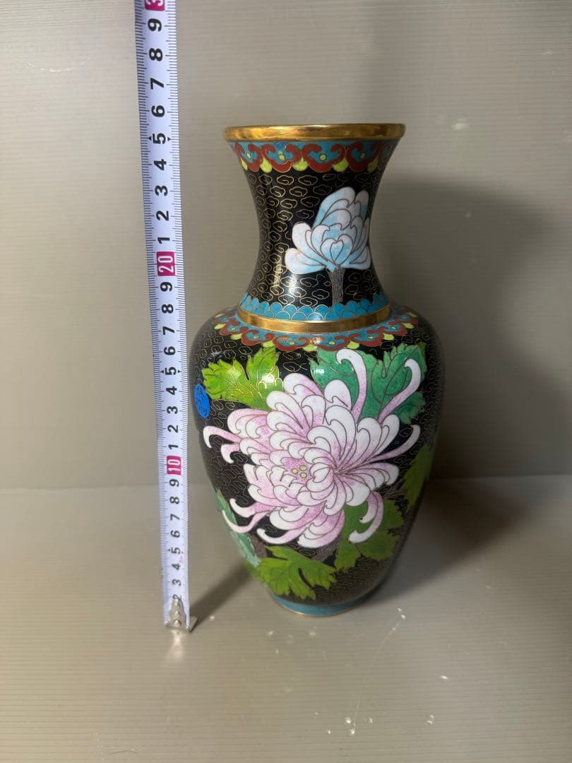 2491 七宝焼　景泰藍　琺瑯　花瓶