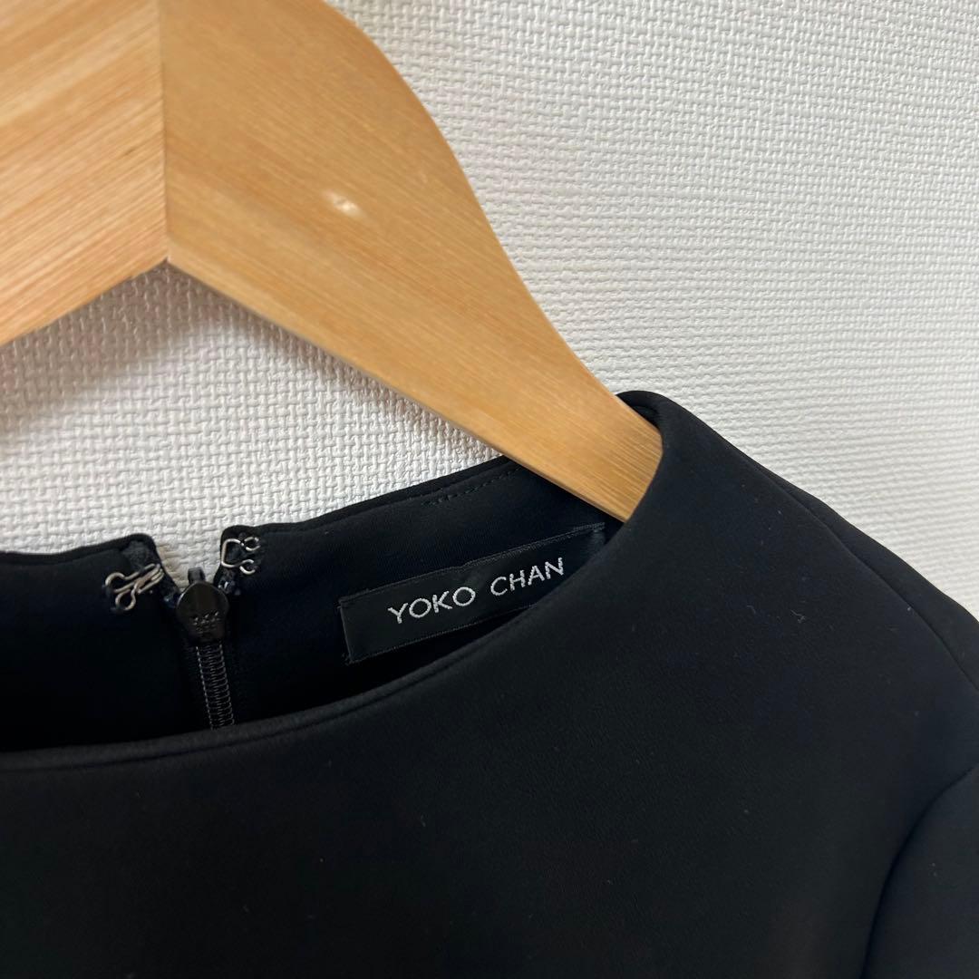 美品✨ヨーコチャン　フレアスリーブブラウス　ブラック　38