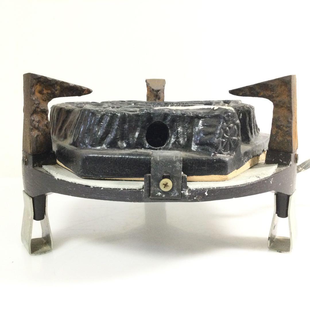 野々田式炭型電熱器 大型 置炉長火鉢用 径25cm 茶道具 点検OK L263