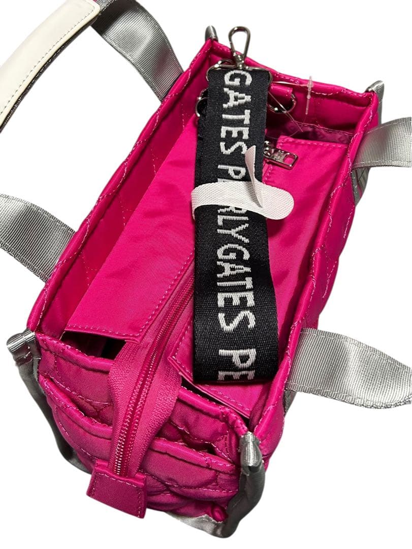 新品 未使用 パーリーゲイツ カートバッグ LoveGOLFシリーズ ピンク
