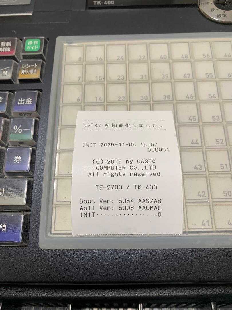 CASIO TK-400 電子レジスター　ブラック