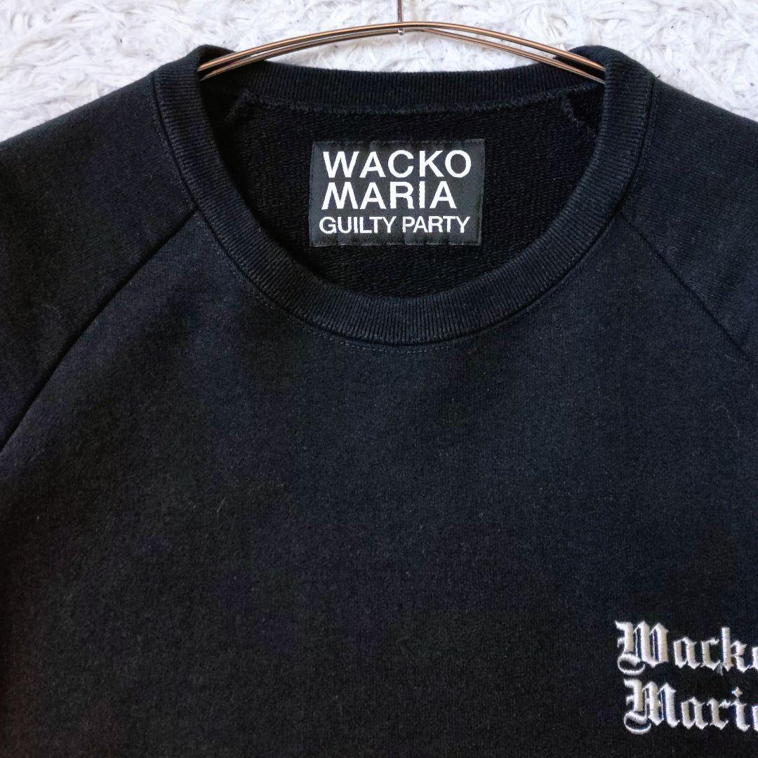 【即売】WACKO MARIA　トレーナー　スウェット　ブラック　L　刺繍ロゴ