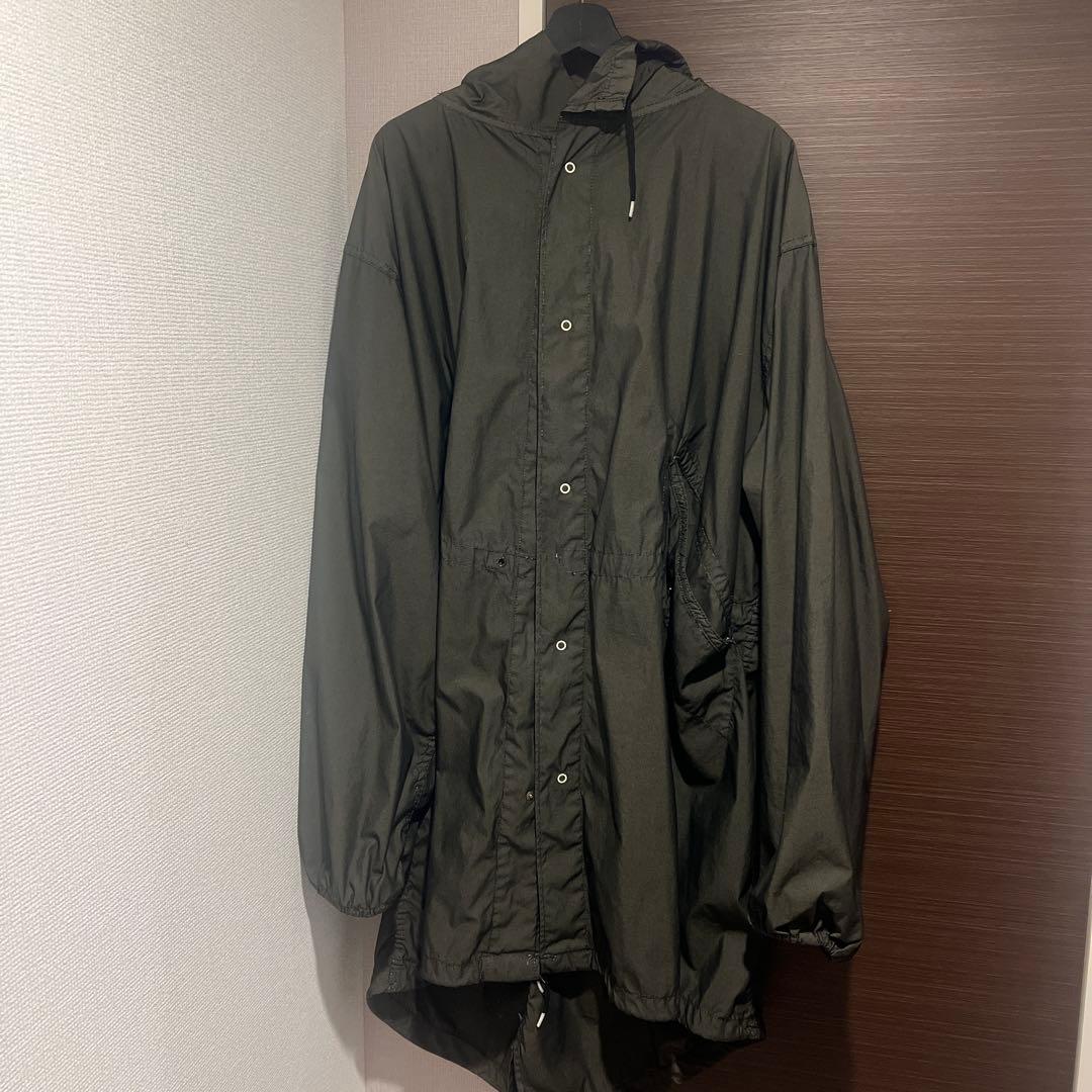 スノーカモパーカー　後染め　ブラック