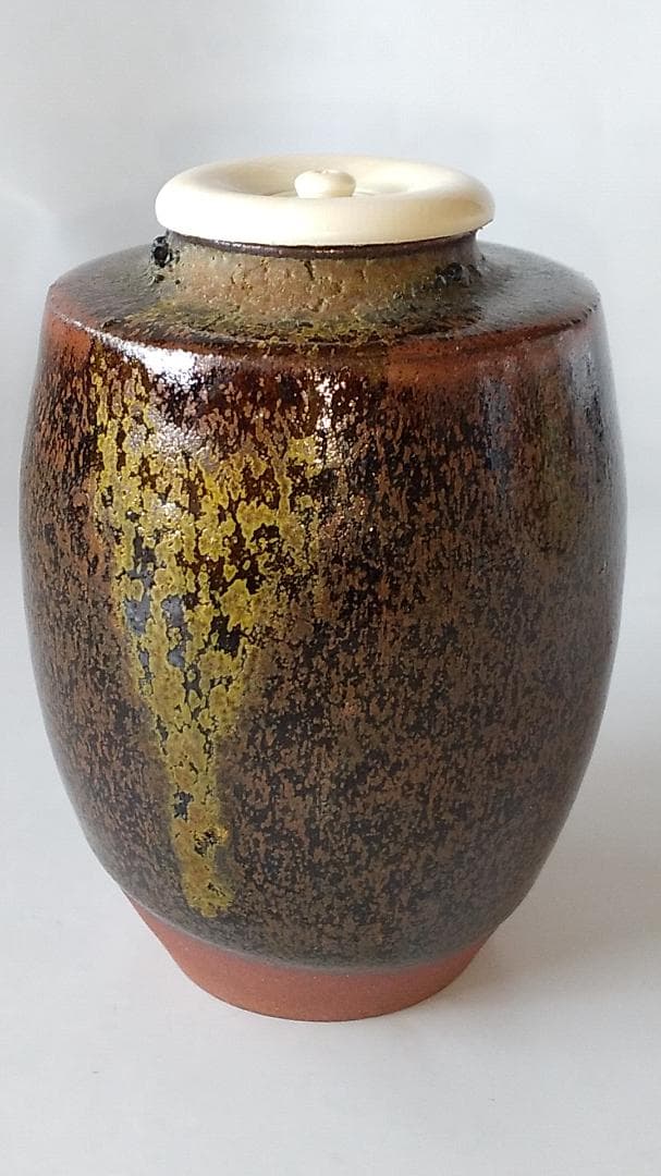 笹田有祥 摸 北野肩衝 茶入 唐物 大名物 仕覆 二人静 茶道具 共箱 栞 新品