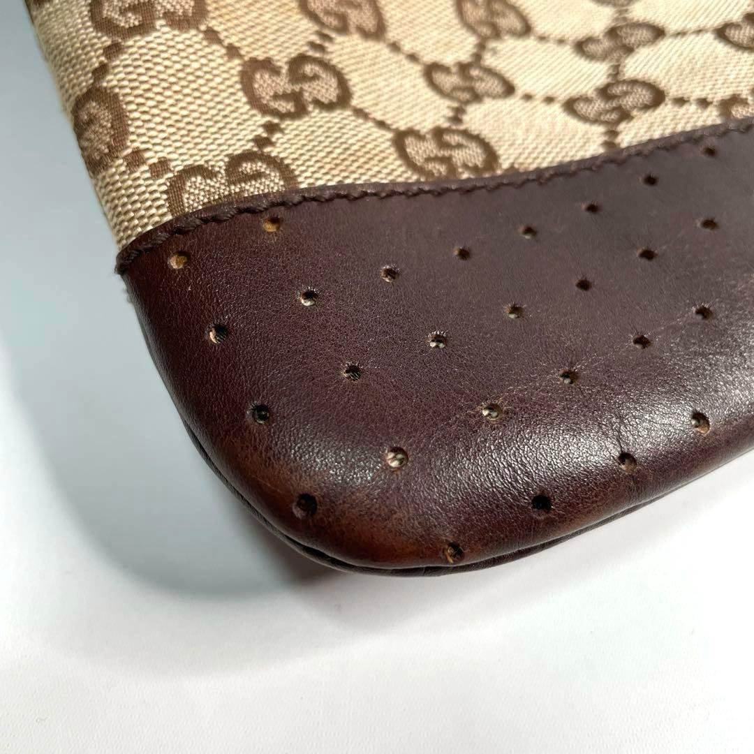 美品 GUCCI ショルダーバッグ GG キャンバス レザー