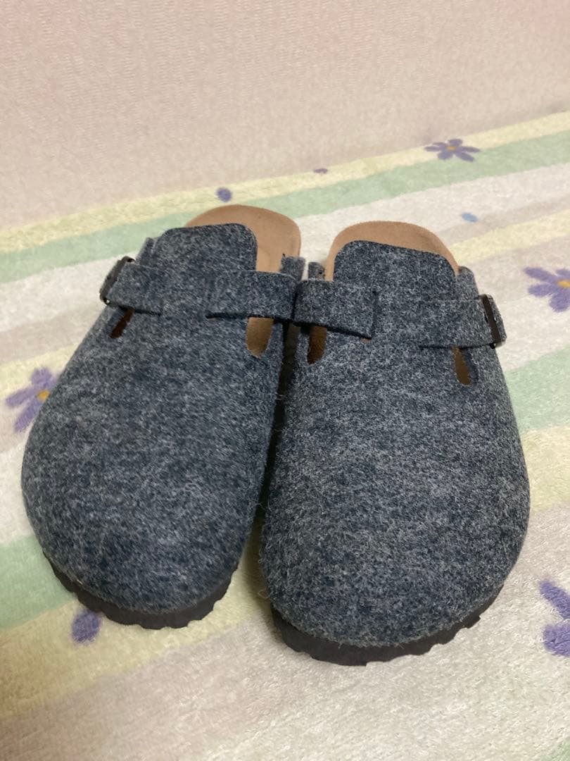 【極美品】ビルケンシュトック　ボストン　ナロー　ウール　フェルト　23cm