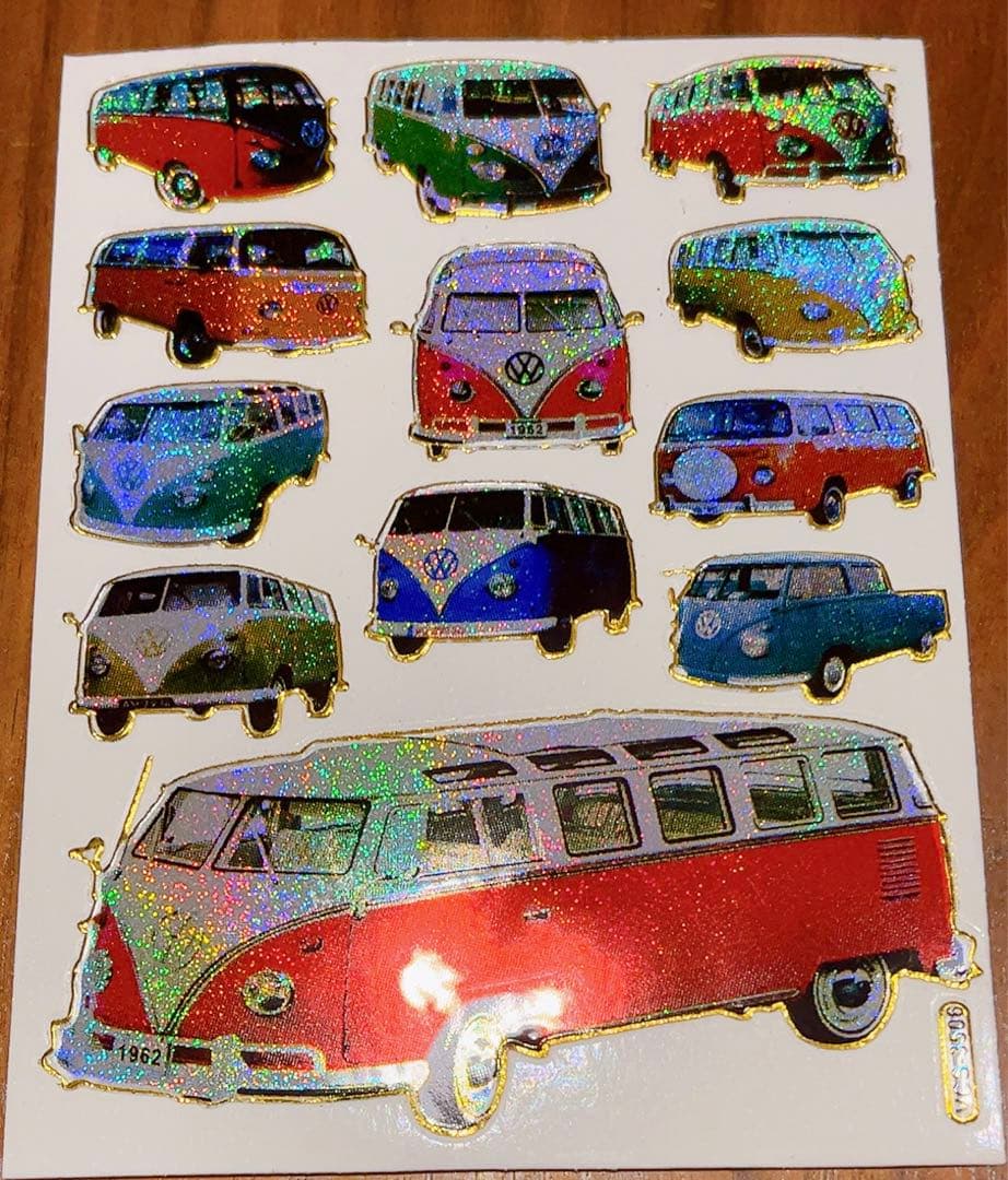 キラキラシール★早い者勝ちレトロレア車ヒスミニデッドベアレコードラブピース