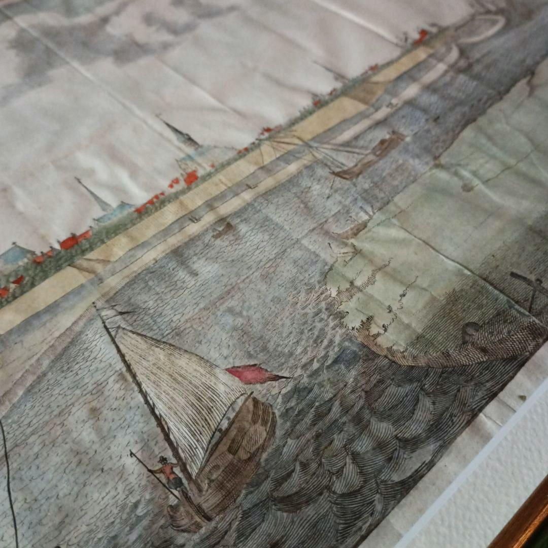 額装品　景観図　17世紀　オランダ　ゼーランド州トーレン　お値打ち