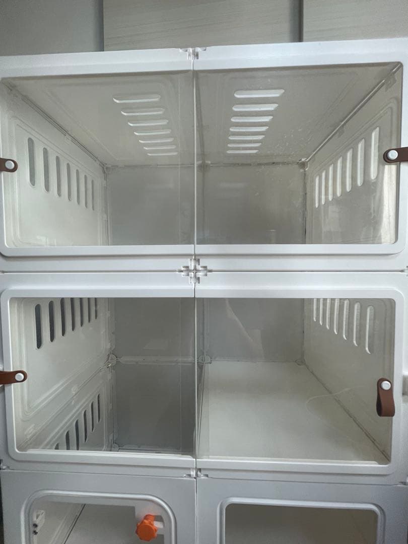 多段式キャットケージ 透明スライド扉