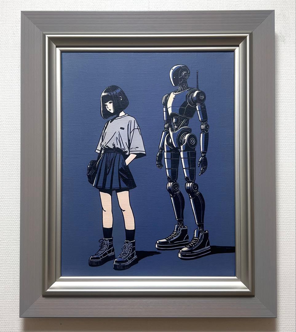 (F6号)Yuna【PARALLEL】裏共シール有り/真作/油彩