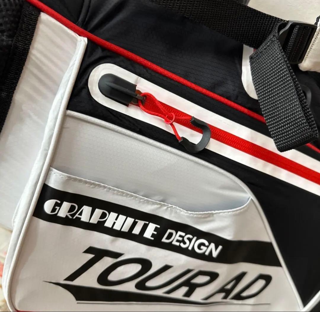 グラファイトデザインキャディーバック　2023年モデル　ホワイト　プロ支給品