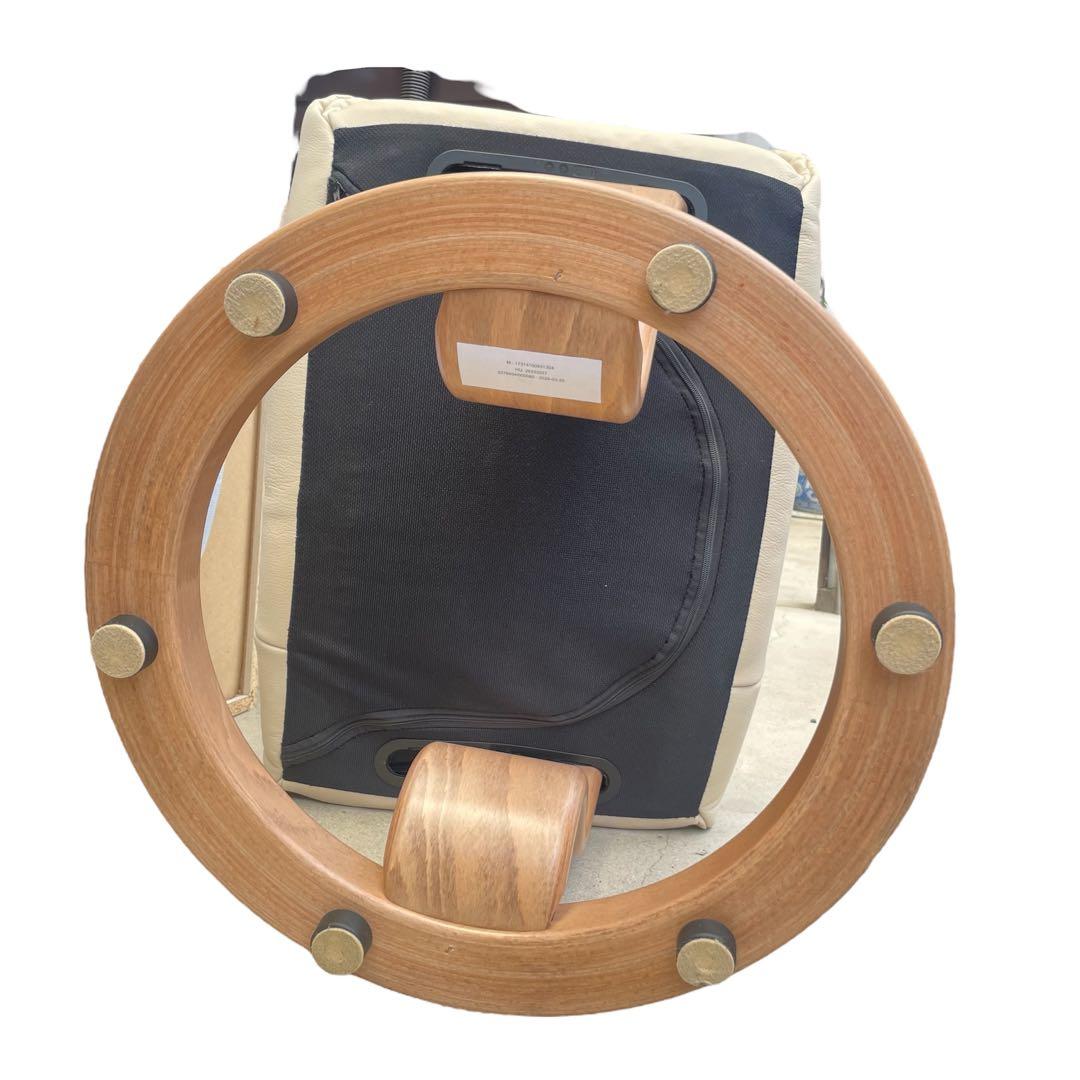 ★メイフェア 本革 ストレスレスチェア＆オットマン M クリーム オーク