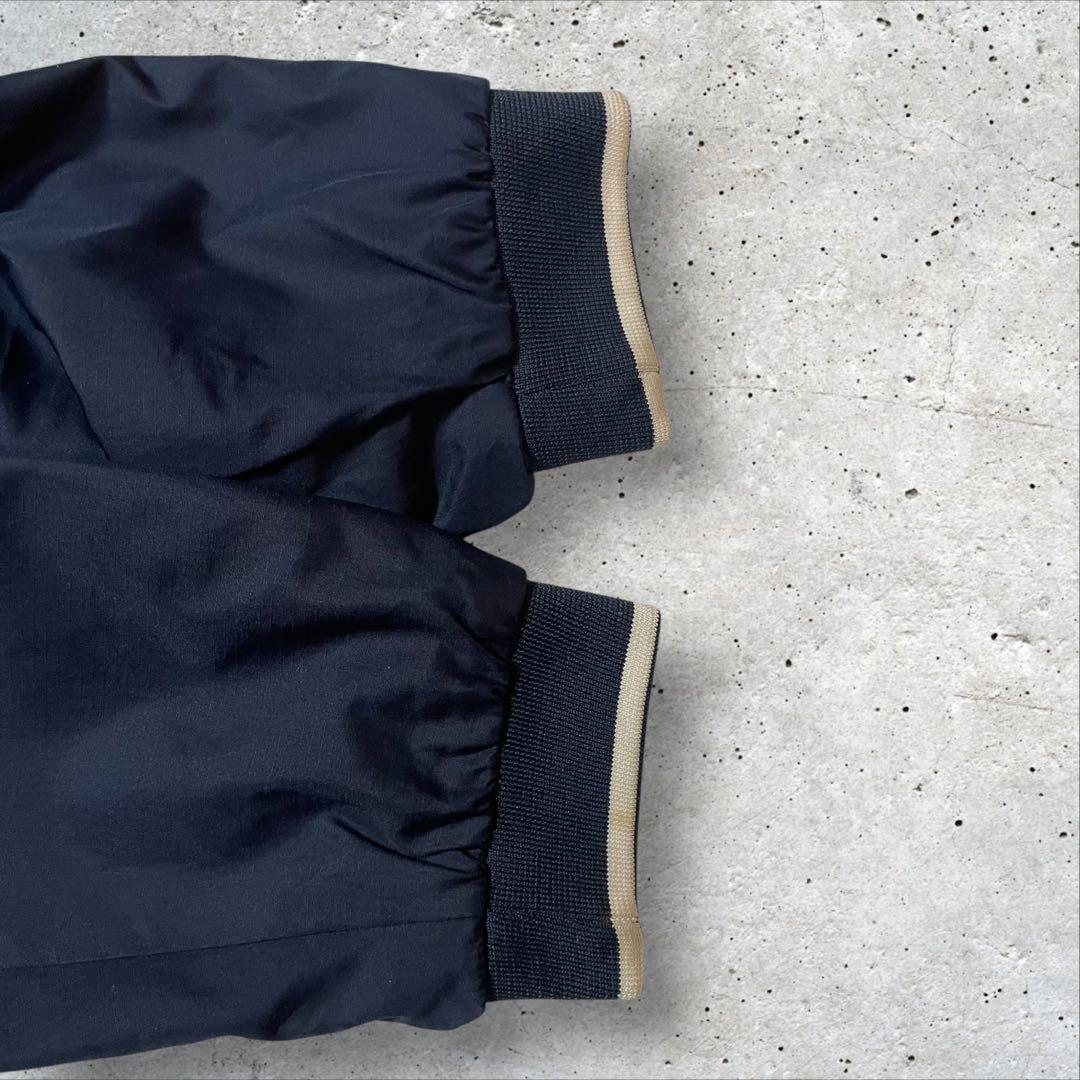 MLB公式ニューヨークヤンキースフード付きナイロンジャケットY2K XLネイビー