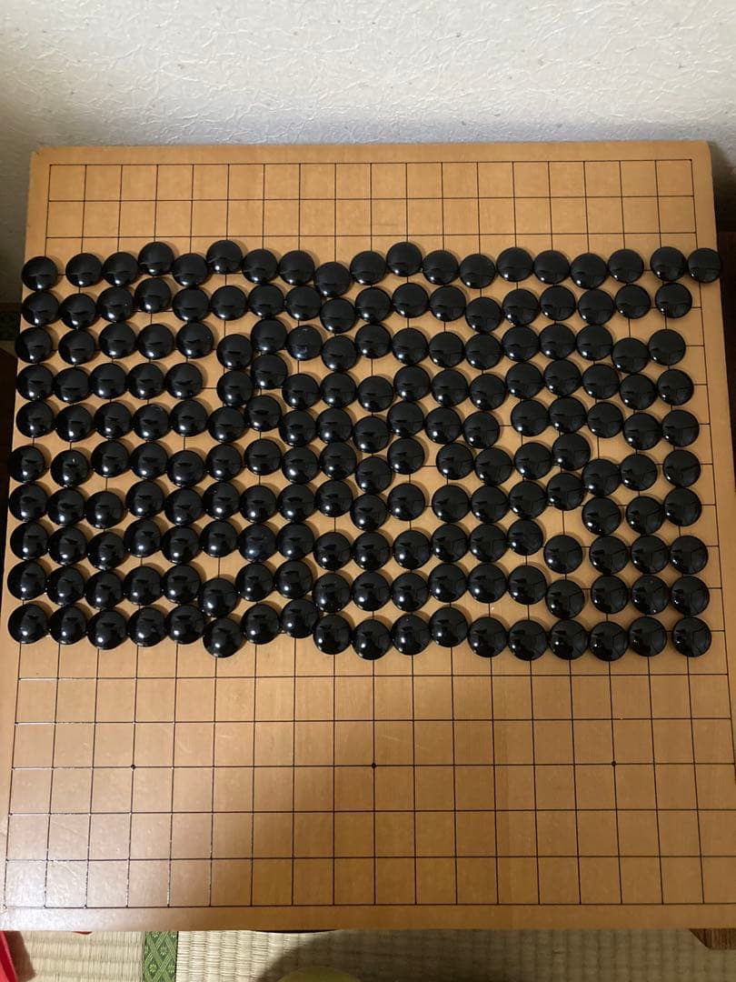 「K」瑪瑙碁石　白黒囲碁石セット