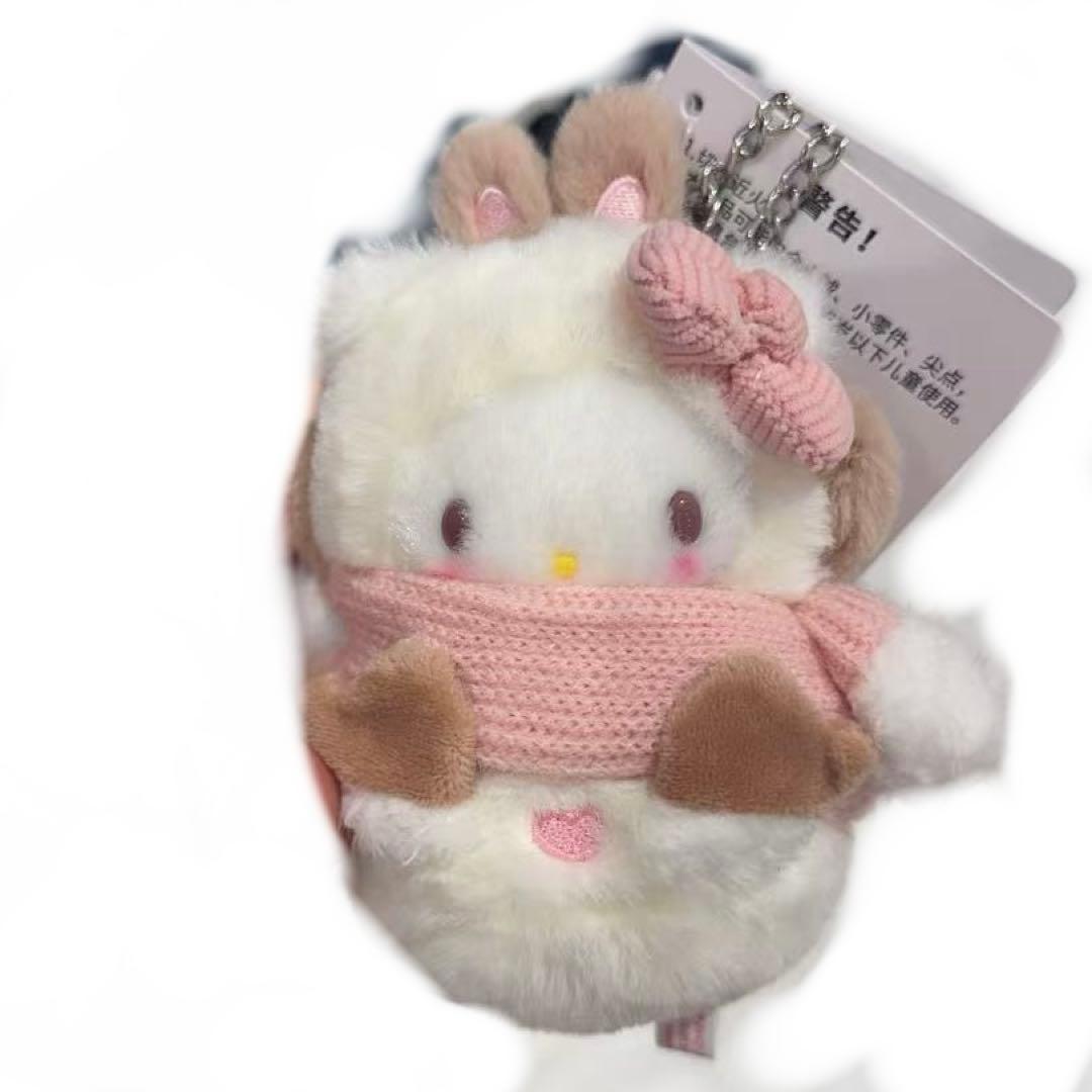 中国限定 サンリオ 雪だるまシリーズ ハローキティ ぬいぐるみストラップ 新品