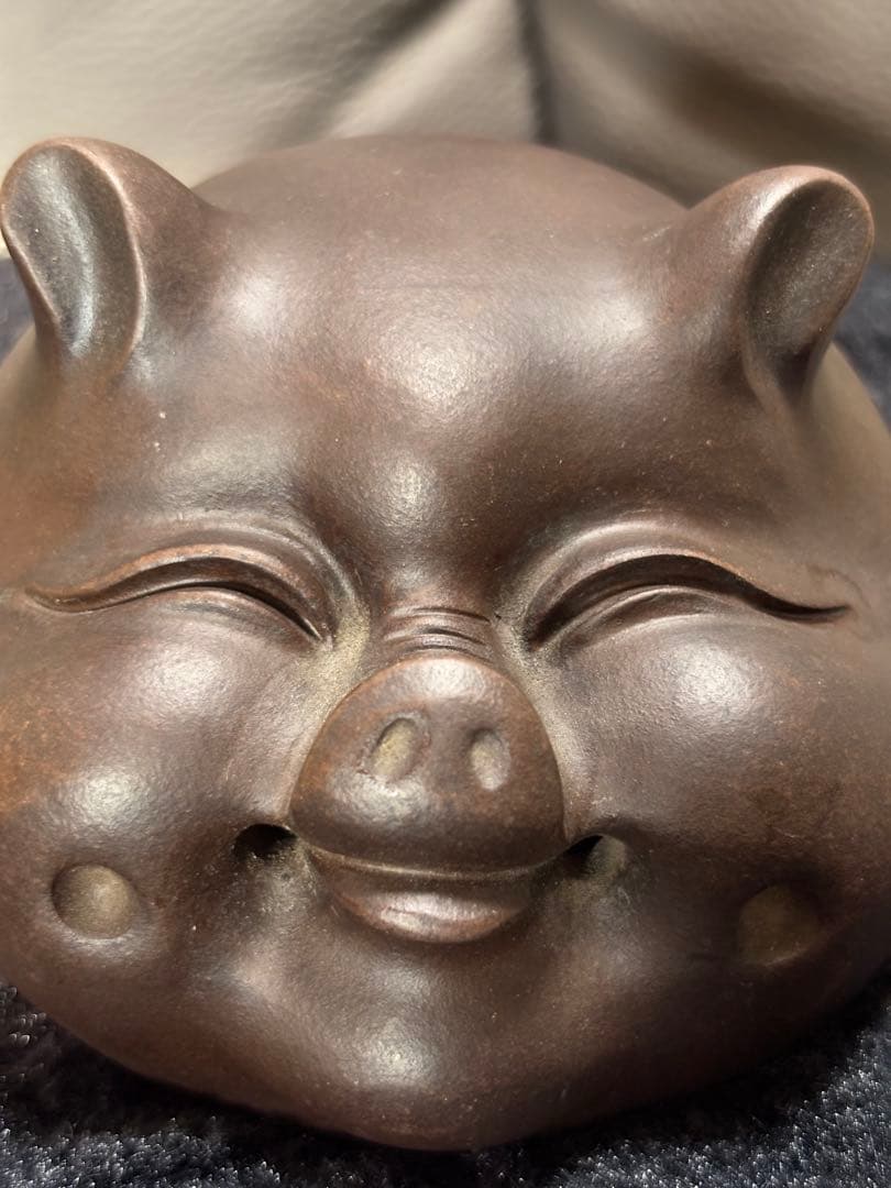 ブタ豚　置物　鈴