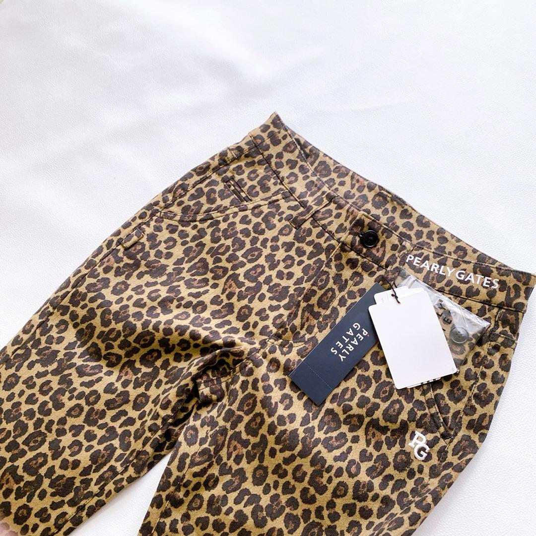 新品 PEARY GATES レディース ゴルフパンツ ヒョウ柄 S(0)
