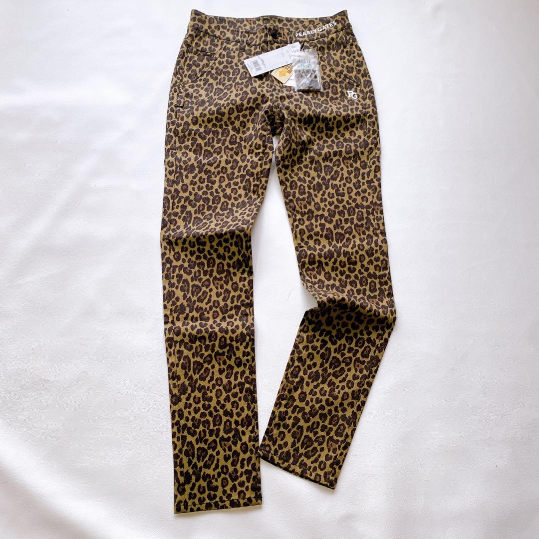 新品 PEARY GATES レディース ゴルフパンツ ヒョウ柄 S(0)