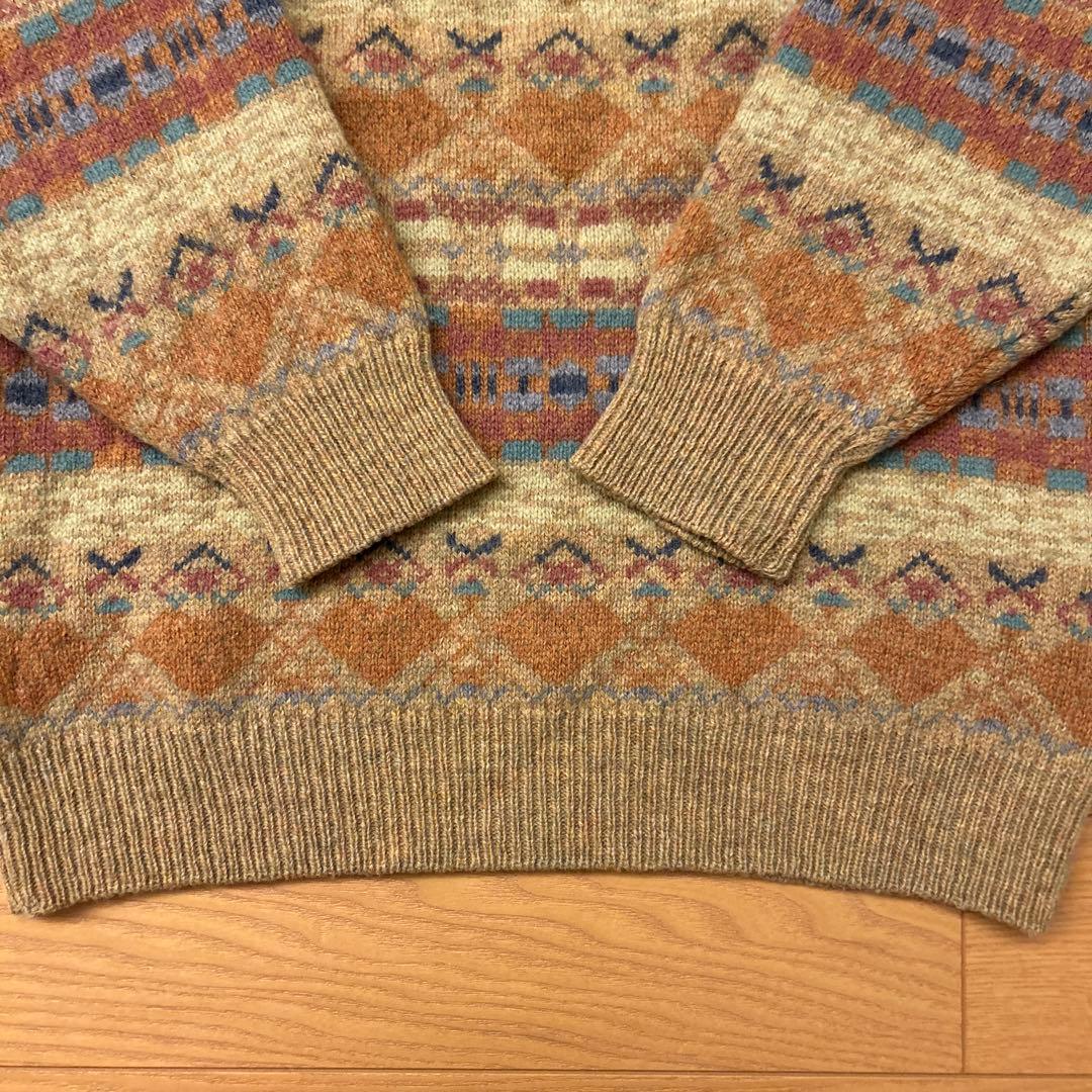 【MACALA STAIR】スコットランド製　ウール100%柄ニット