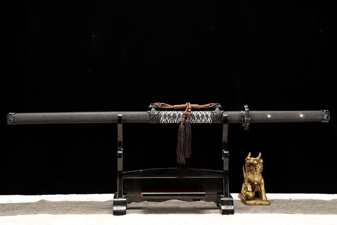 武具　刀装具　日本刀　模造刀 横刀 直刀 黒獅子唐横刀