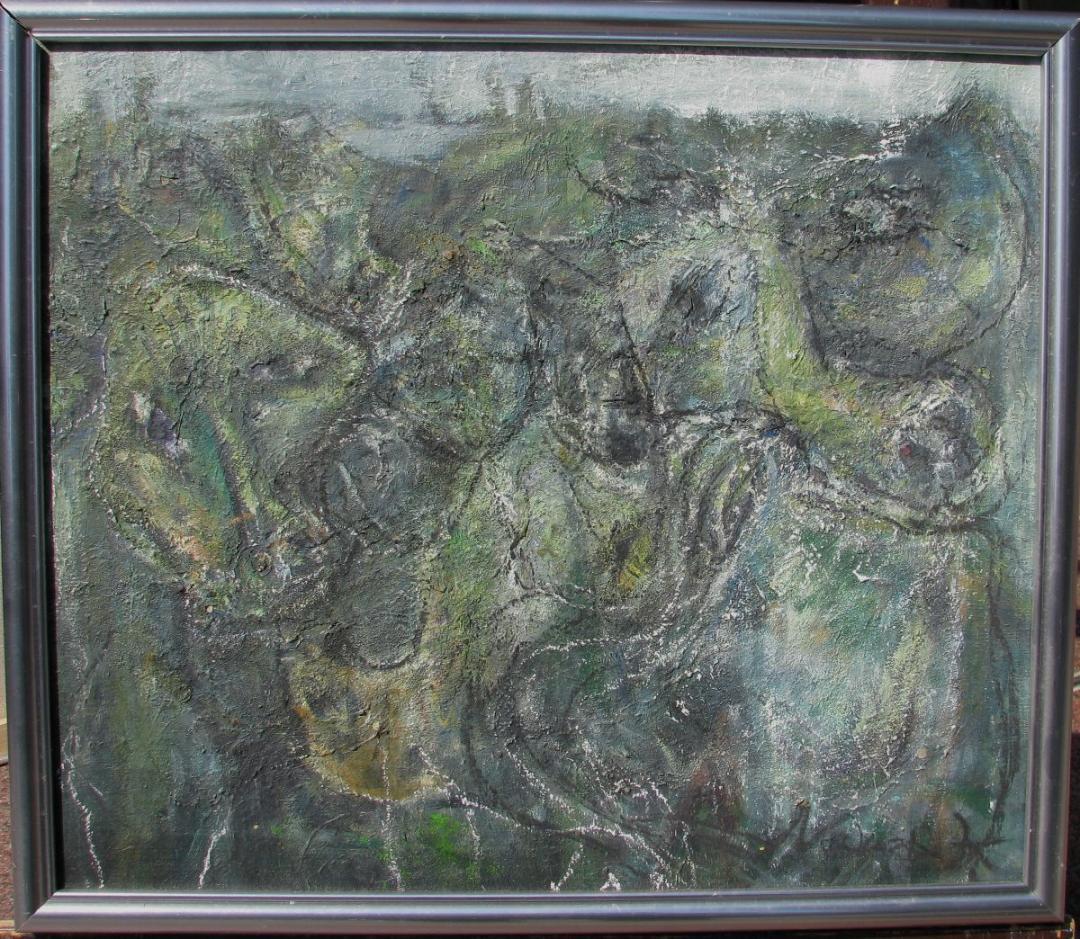 コンテンポラリーアート,栗山ナカノ,無題,10号油彩,兵庫の無名現代美術