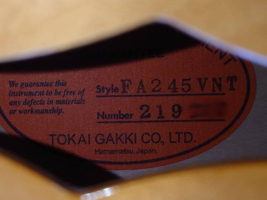 TOKAI FA-245 トーカイ フルアコ 21年製