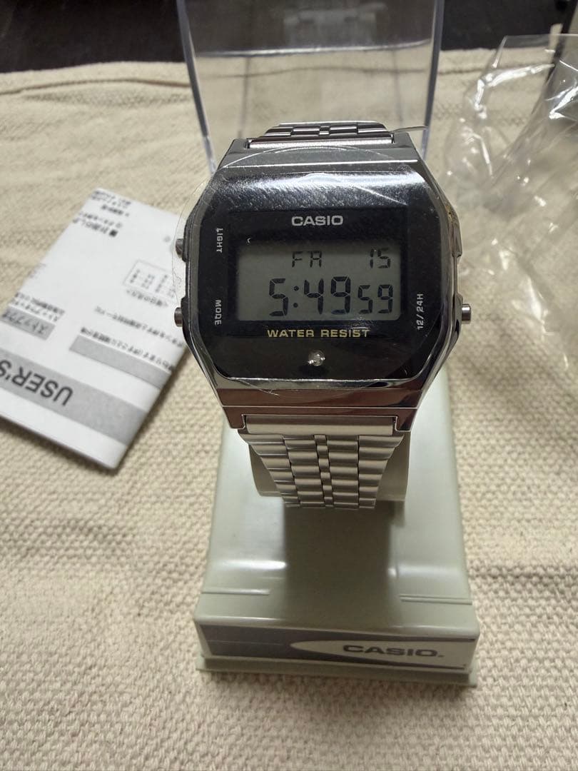 ト*ー様 新品　未使用CASIO デジタル腕時計 防水 ステンレス　A159WA